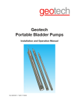 Geotech Portable Bladder Pumps Installation and Operation Manual