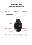 User Manual of HD IR Waterproof Watch Camera
