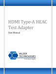 HDMI Type-A HEAC Test Adapter User Manual