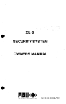 Model XL-3 Security System Owner`s Manual