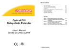 Optical DVI Daisy-chain Extender User`s Manual for the M5