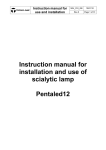 Instruction manual for installation and use of scialytic - Tecno-Gaz