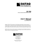 DI-700 Data Acquisition Hardware Manual