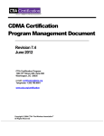 CDMA Certification Program Management Document