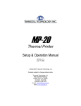 Thermal Printer Setup & Operation Manual