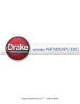 Drake Software User`s Manual Supplement: Partnerships (1065)