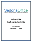 SedonaOffice Implementation Guide