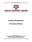 HSC Property Manual - Texas A&M Health Science Center