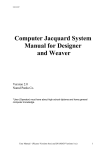 Computer Jacquard System Manual for Designer and Weaver