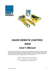 RADIO REMOTE CONTROL M550 User`s Manual