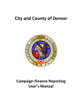 User Manual  - City and County of Denver