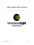 A803 User Manual - International Light Technologies