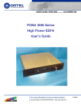 PONA 3000 Series High Power EDFA User`s Guide