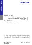 E1/E20 Emulator Additional Document for User`s Manual (Notes on