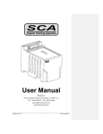 SCA User Manual - Support Cleaning Apparatus