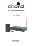 VHF Wireless Guitar System User Manual