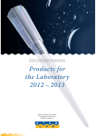 Products for the Laboratory 2012 – 2013