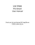 JCB TP909 Pro-‐Smart User manual