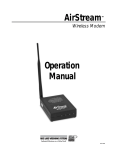 AirStream™ Operation Manual - Rice Lake Weighing Systems