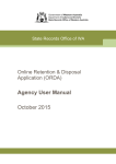 Agency User Manual - State Records Office of Western Australia