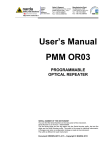 User`s Manual PMM OR03