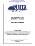 ARTEX 455-9100 ELT Test Set Operations Manual - For