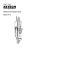 Extech VT10 Multifunction Voltage Tester Manual PDF