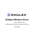 SCSIPort Miniport Driver User Manual