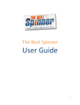 TBS User Guide - The Best Spinner
