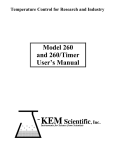 Model 260 and 260/Timer User`s Manual