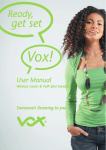 User Manual - Vox @ Home