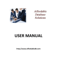 USER MANUAL - Affordable Database Solutions
