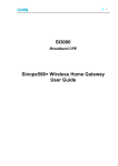 SI3000 Sinope568+ Wireless Home Gateway User Guide