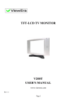 TFT-LCD TV MONITOR V200T USER`S MANUAL