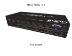 HDMI Matrix 4 x 4 User manual