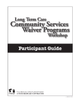 2010 Community Waivers Workshop Participant Guide