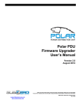 Polar PDU Firmware Upgrader User`s Manual