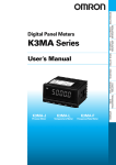 Digital Panel Meters K3MA Series User`s Manual