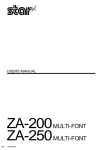 User`s Manual ZA-200 / ZA-250