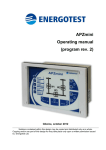 APZmini Operating manual (program rev. 2)