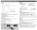 PV100 Power Bank User`s Manual