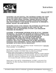 Instructions Model HF9V