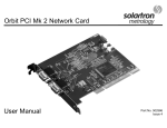 Orbit PCI Mk 2 Network Card User Manual