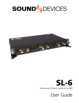 Sl-6 User Guide - Sound Devices, LLC