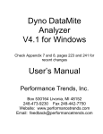 Dyno DataMite User`s Manual