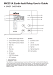 MK231A Earth-fault Relay User`s Guide