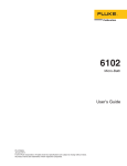 Fluke Calibration Model 6102 Micro-Bath Manual PDF