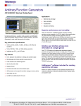 AFG3000C Arbitrary/Function Generator Datasheet