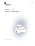 Optima TLX-120 Ultracentrifuge Instruction Manual