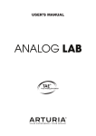 Arturia Analog Lab – User Manual EN